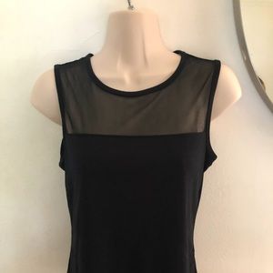 Sheer bodice black top